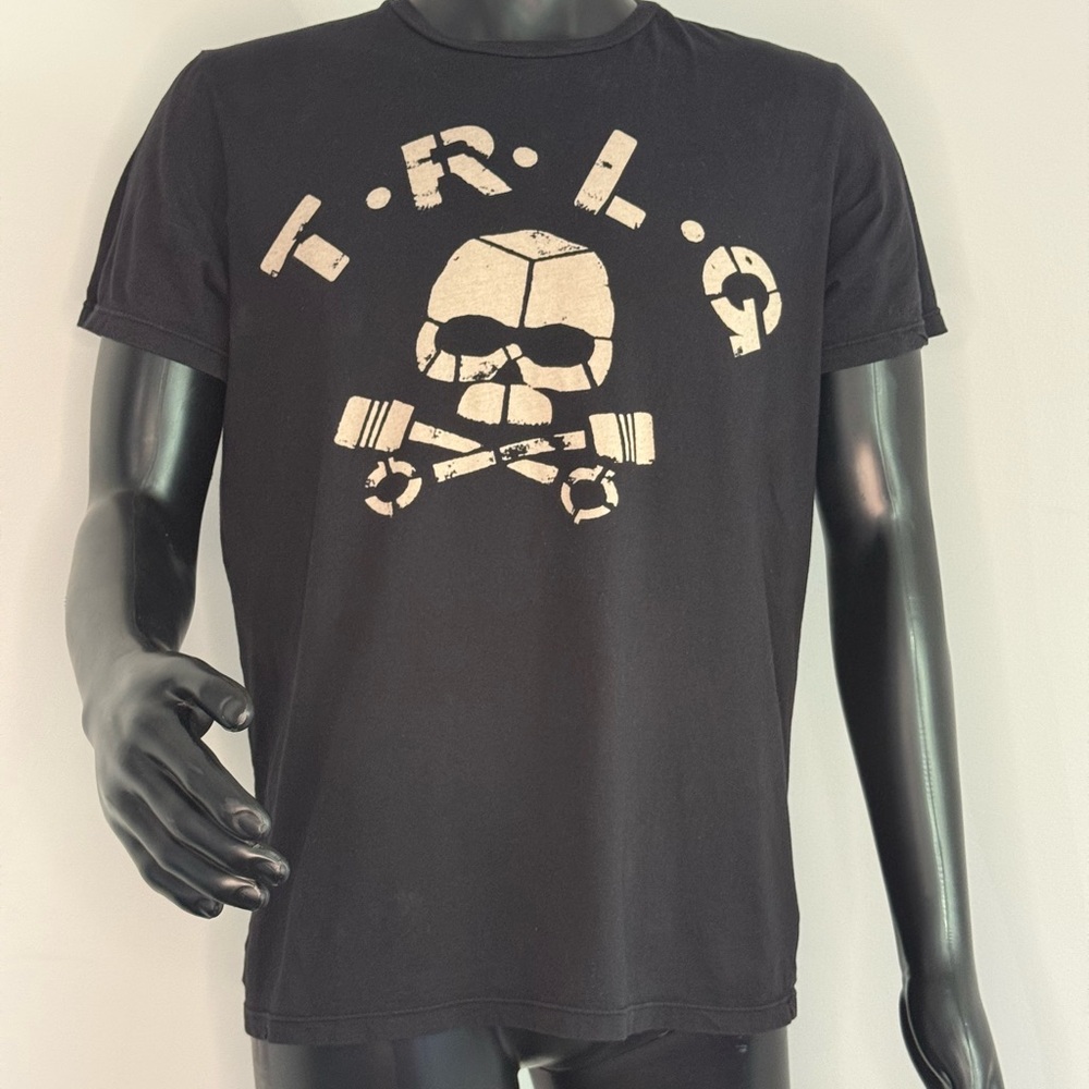Vintage True Religion Skull Gear Head Black Crew Neck T-Shirt Men’s Size Large